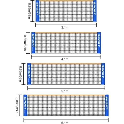 Standard Professional Tennis Training Net Badminton Net Outdoor Tennis Net Mesh Volleyball Net Exercise Without Frame