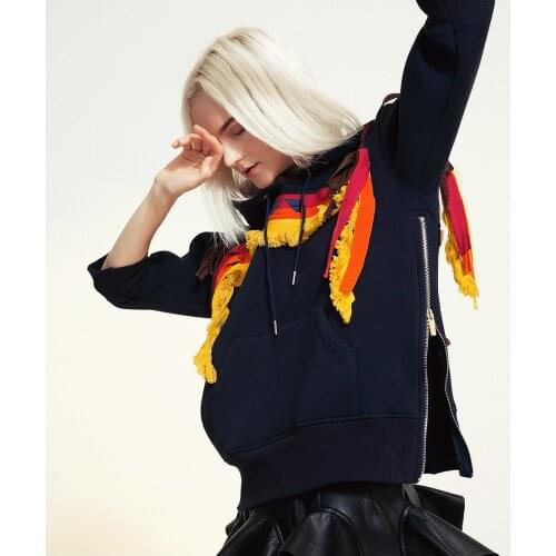 Spring Autumn Oversized Hoodie Geometric Embroidery Hoody Women Letter Female Casual Long Sleeve Pullovers Sweatshirts LT454S30