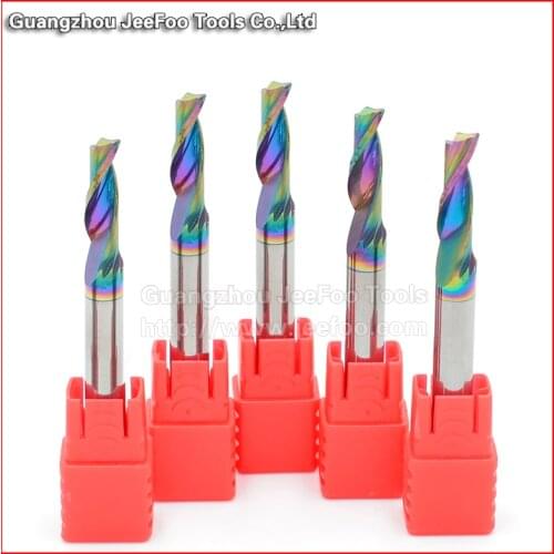 Solid Carbide aluminum composite panels End Mill bits One Flute Spiral CNC Cutting Tools with Coating