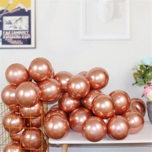 30pcs 5inch Chrome Metallic Latex Balloons Metal Gold Silver Balloon Wedding Birthday Party Decorations Kids Toys Air Globos