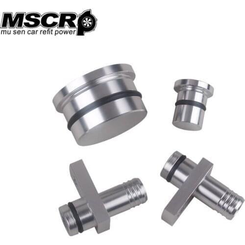 High quality 6.6L DURAMAX PCV Reroute Fittings w/ Reroute Port Plug+Resonator Plug Silver Black Blue