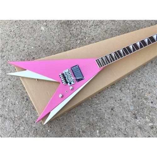 High quality Dual Dovetail Pink Dual Color Dual Swing Electric Guitars can be customized for free shipping