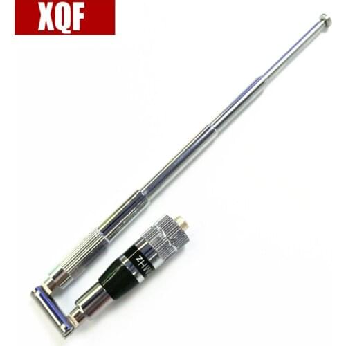 XQF 10PCS Silver UHF 400-470MHz SMA-MX type Telescopic Antenna for Motorola GP68 GP88 GP88s CP200 HT750 GP300 radio