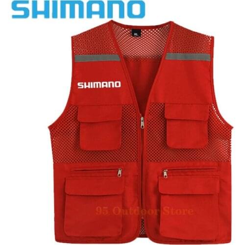 2021 Shimano Fishing Jacket Fishing Vest Outdoor Quick-drying Mesh Multi Pocket Photography Fishing Outdoor Plus Size