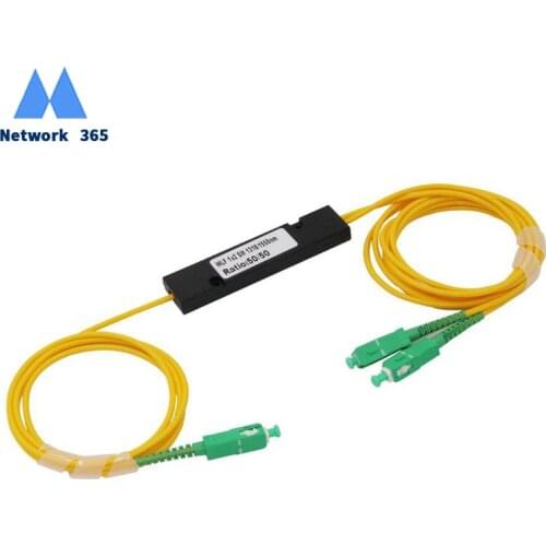 5pcs/lot 1X2 PLC Singlemode Fiber Optical splitter FTTH PLC SC/APC 1x2 PLC optical fiber splitter FBT Optical Coupler