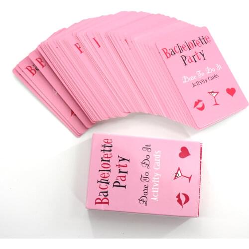 52PCS Bachelorette Party Truth or Dare Activity Card Bride Groom Party Girl Out Night Games Hen Party Supplies Game Card for bar