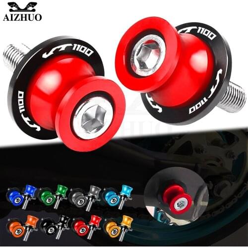 CNC Aluminum Motorcycle Accessories 8MM Swingarm Spools FOR HONDA VT1100 VT 1100 1995-2007 2006 2005 2004 Stand Screws With LOGO