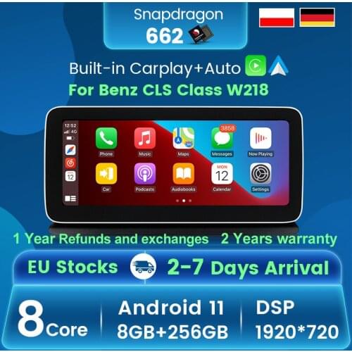 8G+128GB 12.5 Blu-Ray Android Car Multimedia Player for Mercedes Benz CLS Class W218 CLS300 CLS350 CLS500 2011-2017 Auto GPS DSP