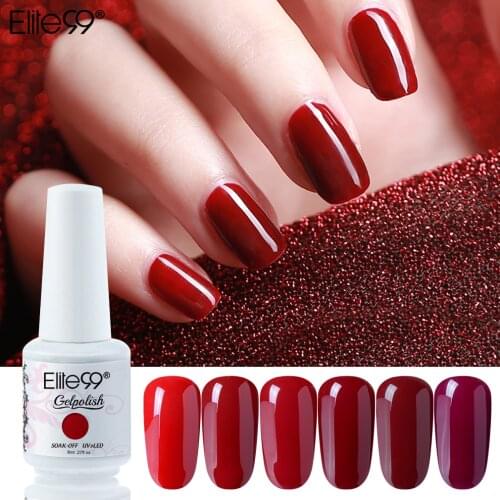 Elite99 8ml Wine Red Series Gel Polish Soak Off Nude Gel Varnish Matte Effect Grey Color Nail Gel Lacquer Vanilla Gray Nail Art