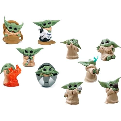 New Disney Star Wars Baby Yoda Action Figure Toys 5-6Cm Star Wars Yoda Baby Model Anime Figure Toys Yoda Kids Christmas Gifts