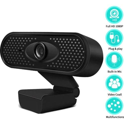 HD Webcam 1080P HDWeb Camera with Built-in HD Microphone 1920 x 1080P USB Plug Play Web Cam Widescreen Video