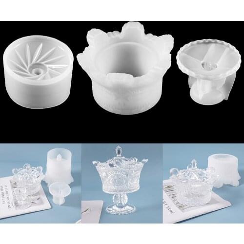 Crown Storage Box Silicone Mold Jewelry Storage Box Epoxy Resin Casting Muold for DIY Resin Craft Table Decoration Tools