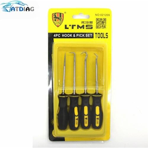 Straight/Offset/90 Degree/O-Ring Hook Pick 4pcs/set Extra Long Hook And Pick Car Automotive Set Seal Remover Craft Hobby Tool