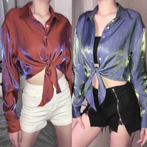 Lancifolium Womens Silk Shirts