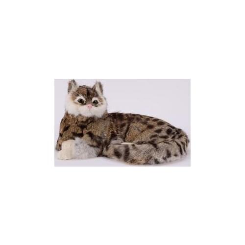 Simulation cute lying cat 25x20x11cm model polyethylene&furs cat model home decoration props ,model gift d495