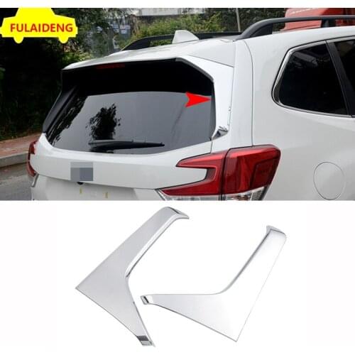 2pcs For Subaru Forester 2019 ABS Chrome Rear Window Spoiler Side Moulding Cover Trim Car Styling Accessories