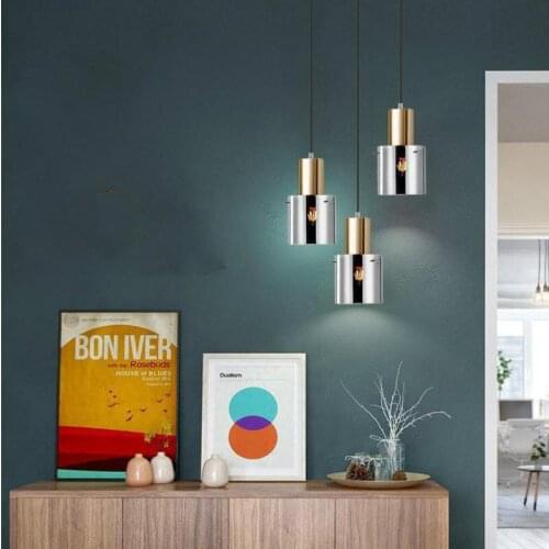 Nordic Glass Bar Single Head Chandelierluxury Personalized Restaurant Bedside Simple Light Dining Room Kitchen Lights Hanging