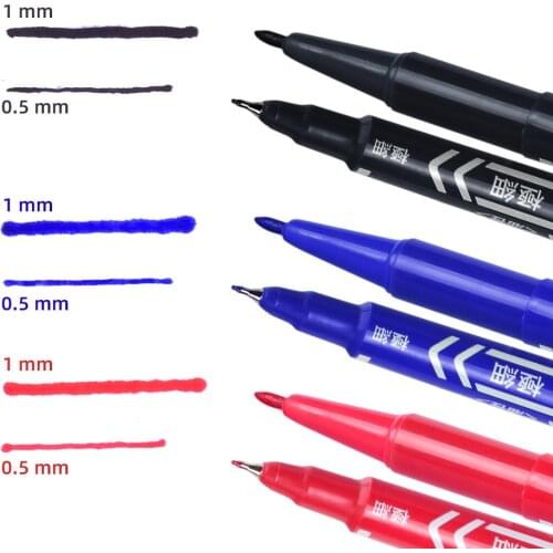 3 Colors Tattoo Marker Pen Permanent Makeup Eyebrow Microblading Thin Scribe Tool Optional Piercing Position Supply