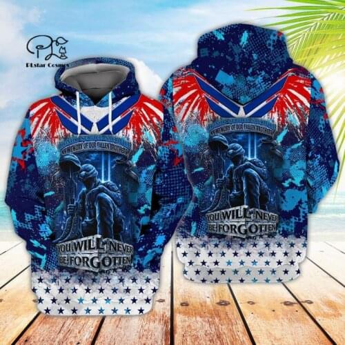 PLstar Cosmos 3DPrint Newest Army Soldier Veteran Art Men/Women Cozy Hrajuku Casual Streetwear Hoodies/Zip/Sweatshirt T-21