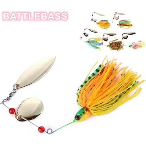 BATTLEBASS 1Pc16G Spinnerbait Jig Metal Bait Spinner Spoon Bass Baits Sequin Fishing Tackle Lures Pike wobbler Carp Fishing Hook