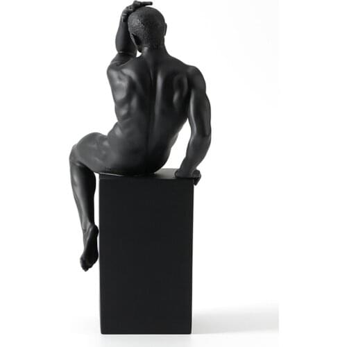 SALES RESIN THINKER BODY ART MOLD NUDE MALE MASCULINE GAS DECORATION SILICONE MOLD CREATIVE HOME ACCESSORIES L3146