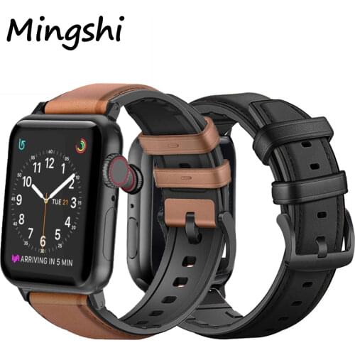 Silicone Leather Strap For Apple Watch band 40mm iWatch Band 38mm 42mm 44mm watchband bracelet apple watch series 5 4 3 2 1