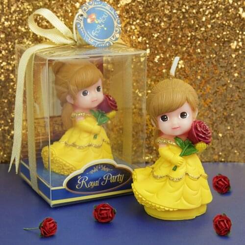 Silicone Birthday Cake Rose Princess Candle Molds Clay Soap Molds Girls Fondant Cupcake Chocolate Baking Moulds Silica Gel