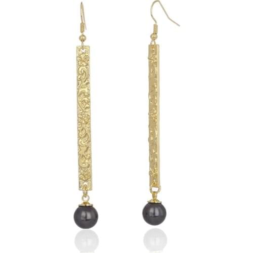 SophiaXuan Hawaiian Long Drop Earrings Pearl Ear Rings Earring for Jewellery 2021 New Designer Boho Statement Dangling Geometric