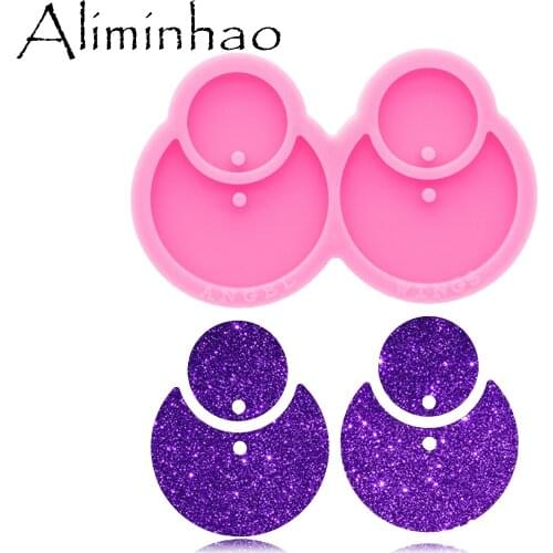 DY0723 S/M/L Super Glossy Circle Earring mold Resin Round Silicone Mold DIY Epoxy Mould Decoration Keychain