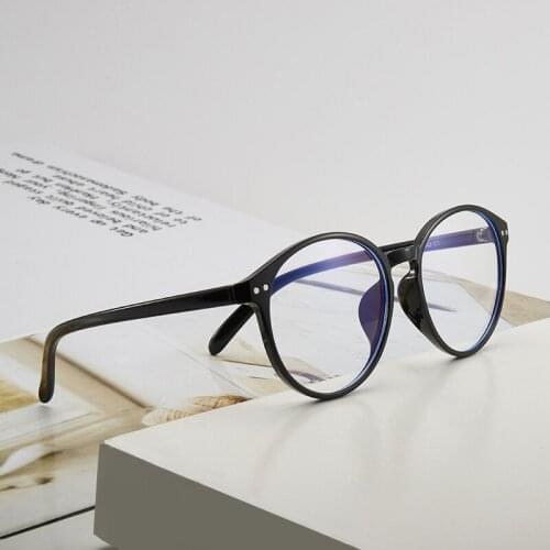 Trends 2021 Anti Blue Light Eyeglasses Round Retro Computer Glasses Women Blue Blocking Gaming Glasses Men Myopia Glass Frames