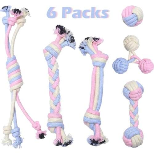 Rope Dog Toy Interactive Chew Dogs Toys for Large Small Dog Pet Product Cotton Dogs Accessories Dog Toy for Aggressive Chewers