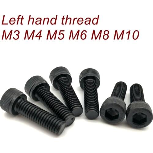 Left hand thread screws M3 M4 M5 M6 M8 M10 Grade12.9 DIN912 Left hand thread Hex Socket Head Cap Screw