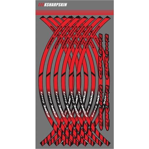 High quality Motorcycle 12 strip Wheel Tire Stickers Stripe Outer Rim Reflective decoration Decals For HONDA CBR600F2 cbr 600 f2