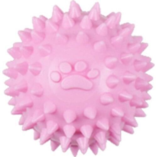 Dog Chewing Toy Spike Teething Dog Toy Dog Bouncy Ball Toy For Aggressive Chewer Dogs Spiked Ball Super Elastic Sound Chew Toys