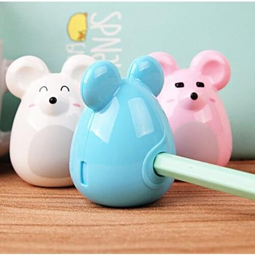 1PC Cute Lovely Kawaii Mouse Pencil Sharpener Manual Stationery Creative School Supplies for Children Office & School Supplies