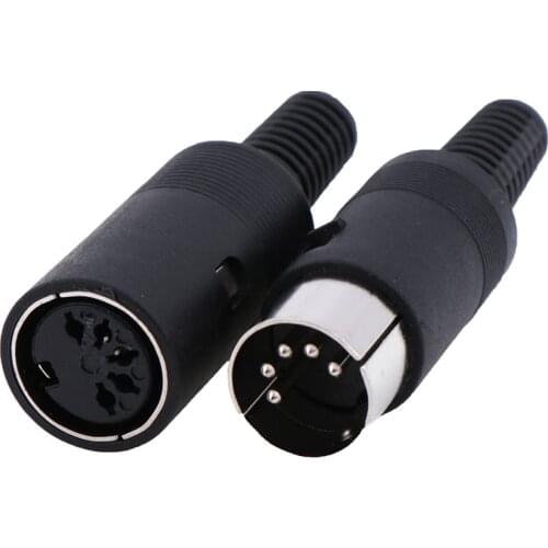 1Pc Male/Female DIN Plug Socket Connector Chassis Cable Mount 3/4/5/6/7/8 PIN