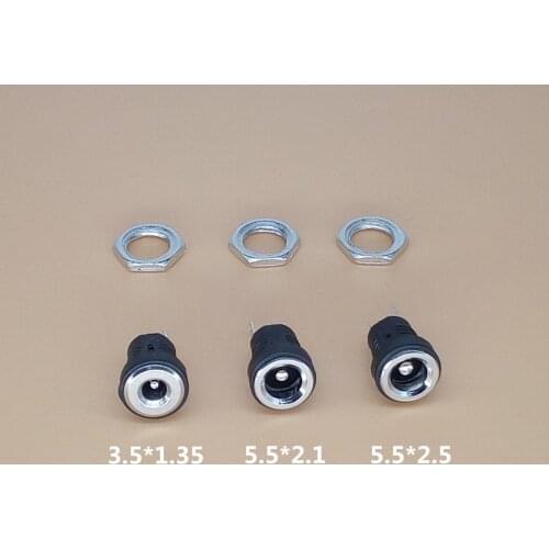 10pcs DC-022B DC Power adapter dc jack connector DC022B 5.5 X 2.5mm / 2.1mm 3.5 X 1.3mm