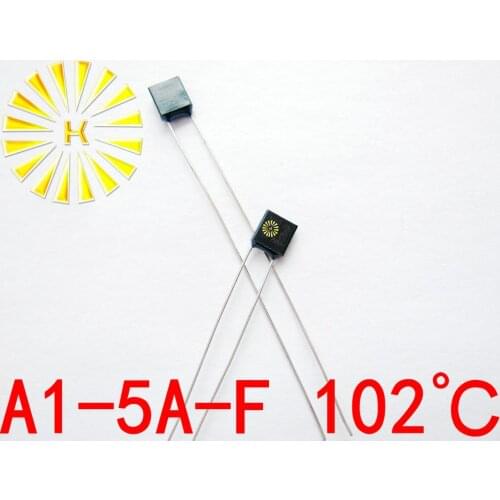 100% Original A1-5A-F 102 degree Thermal Cutoff RH102 Thermal-Links 5A 250V Black Square Temperature Fuse x 500PCS