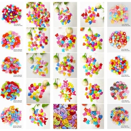 500Pcs Hot sale Wholesale Mixed Color butterfly Shape 2 Hole PLASTIC Button Fit Sewing Scrapbooking Apparel Sewing
