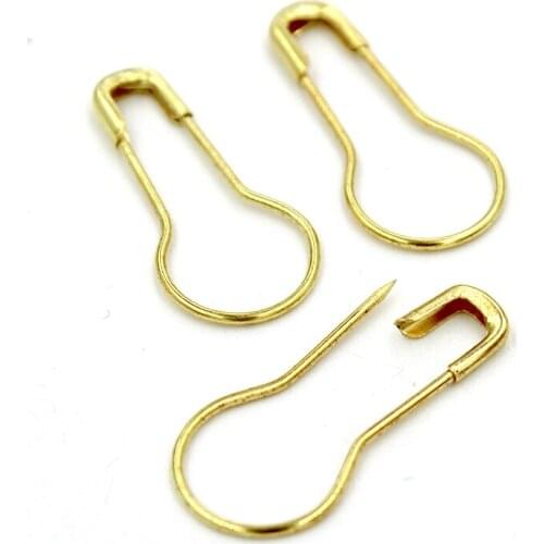 500 Pieces/lot Metal Pins Gourd Pear Shape Safety Metal Clips Findings Fit Brooch For Garment Tag Hangtag Pins