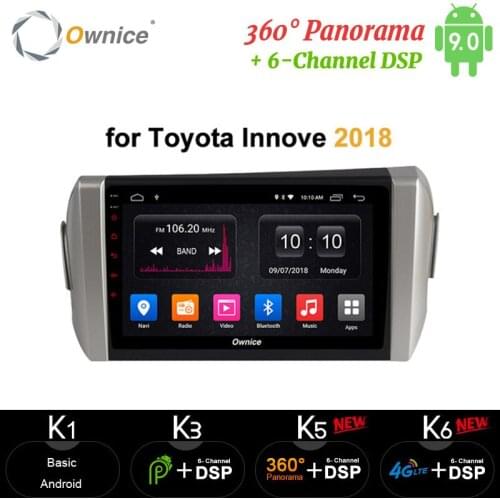 Ownice carplay 4G+64G Android 10 Car DVD Radio GPS Navi map 360 Panorama DSP SPDIF 9'' for Toyota Innova 2015- 2019 right hand