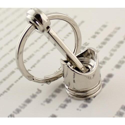 Automobile Engine Modified Piston Metal Keychain Absorber Interior Turbocharger Keychain Car Mini Keyring Accessories Turbo S1P0