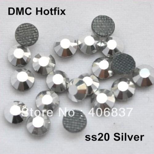 Free Shipping! 1440pcs/Lot, ss20 (4.8-5.0mm) High Quality DMC Silver On Rhinestones / Hot fix Rhinestones