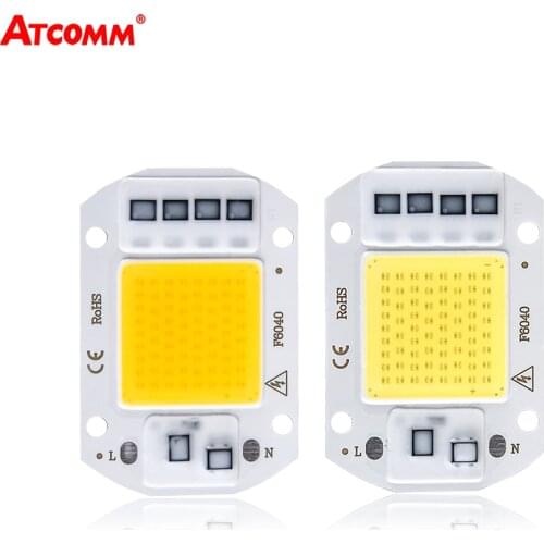 Smart IC High Power 10W 20W 30W 50W COB Chip LED Lamp 110V 220V LED Light Source For Floodlight Spotlight Searchlight 3000/6000K