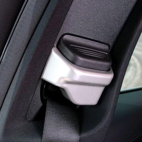 For Mercedes Benz E Class 2016 2017 2018 ABS Matte Car Seat safety belt Panel decoration cover trim car styling accessories 2pcs