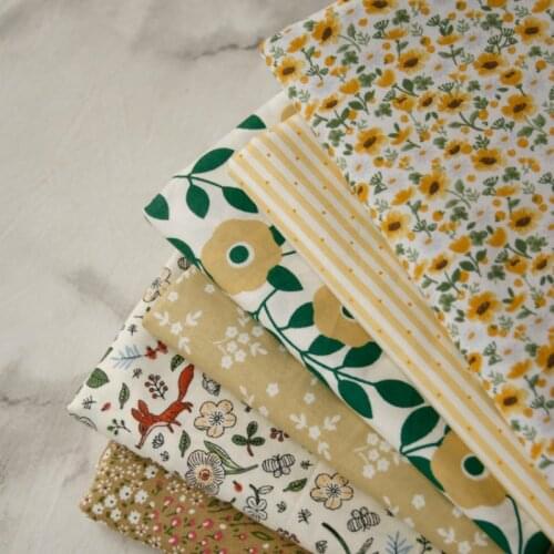 50x160cm Breathable Pure Cotton Twill Fabric Flower Series Print Cotton Material DIY Sewing Quilting Patchwork Baby Dress Cloth