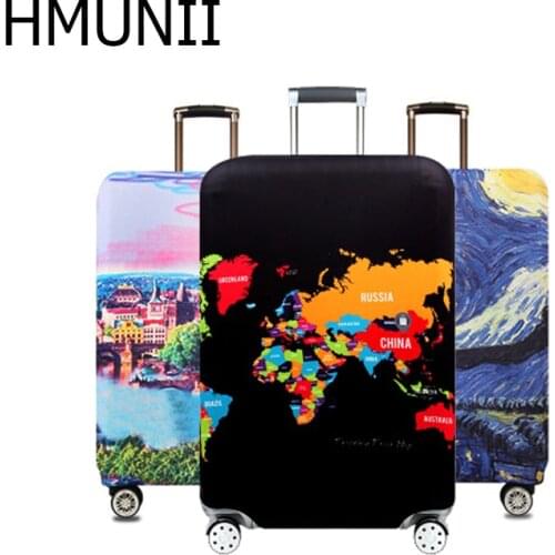 HMUNII Luggage Cover Travel accessories Trolley Suitcase Elasticity Protective Cover Apply to 18''-32'' Suitcase luggage case