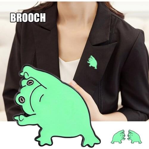 Frog Enamel Pin Novelty Gift Lapel Funny Badge Lovely Frog Brooch Pins for Women Men Free Decoration Crafts