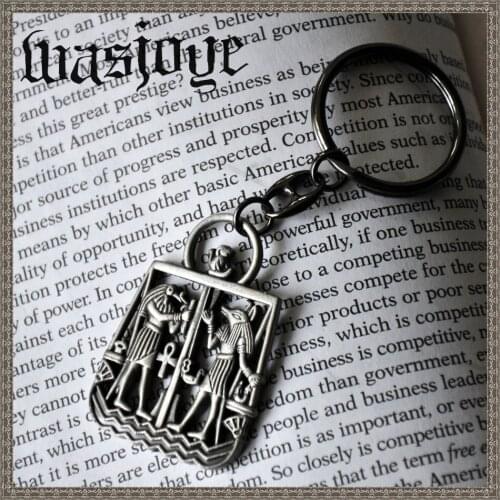 European classical Egyptian wind Anubiss fair tin alloy metal Keychain decoration buckled birthday gift Key decoration buckle