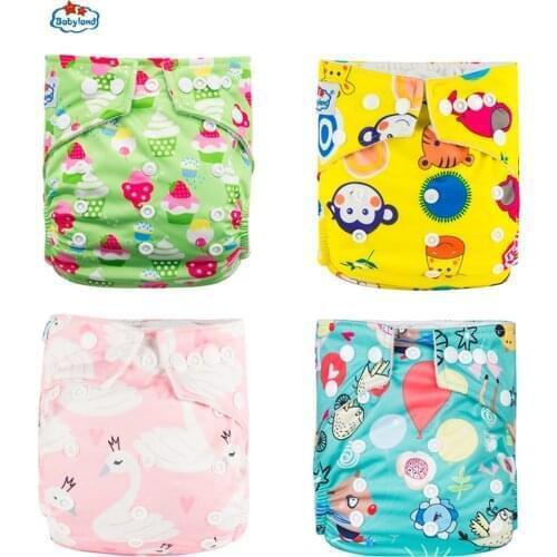 Babyland Cloth diapers Covers 10pcs Lots Prints +10pcs Bamboo Cotton Inserts Five Layers +5pcs Waterproof Diaper Bags Wetbags
